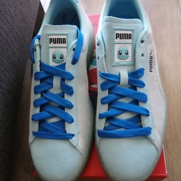 Pokemon X Puma Suede Squirtle Size 8.5 Men's U.S. New With Box. Limited Edition. - Picture 2 of 14